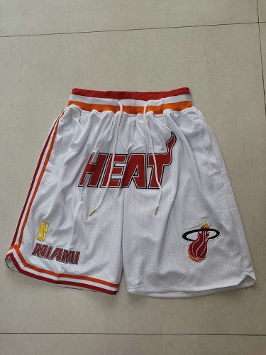 NBA Miami Heat just don shorts Blanc